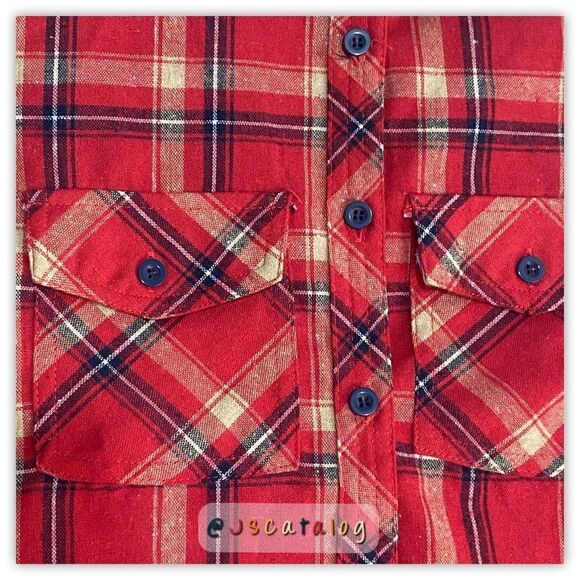 NWT Love Tree Plaid Flannel Red Button Down Shirt - Picture 2 of 5
